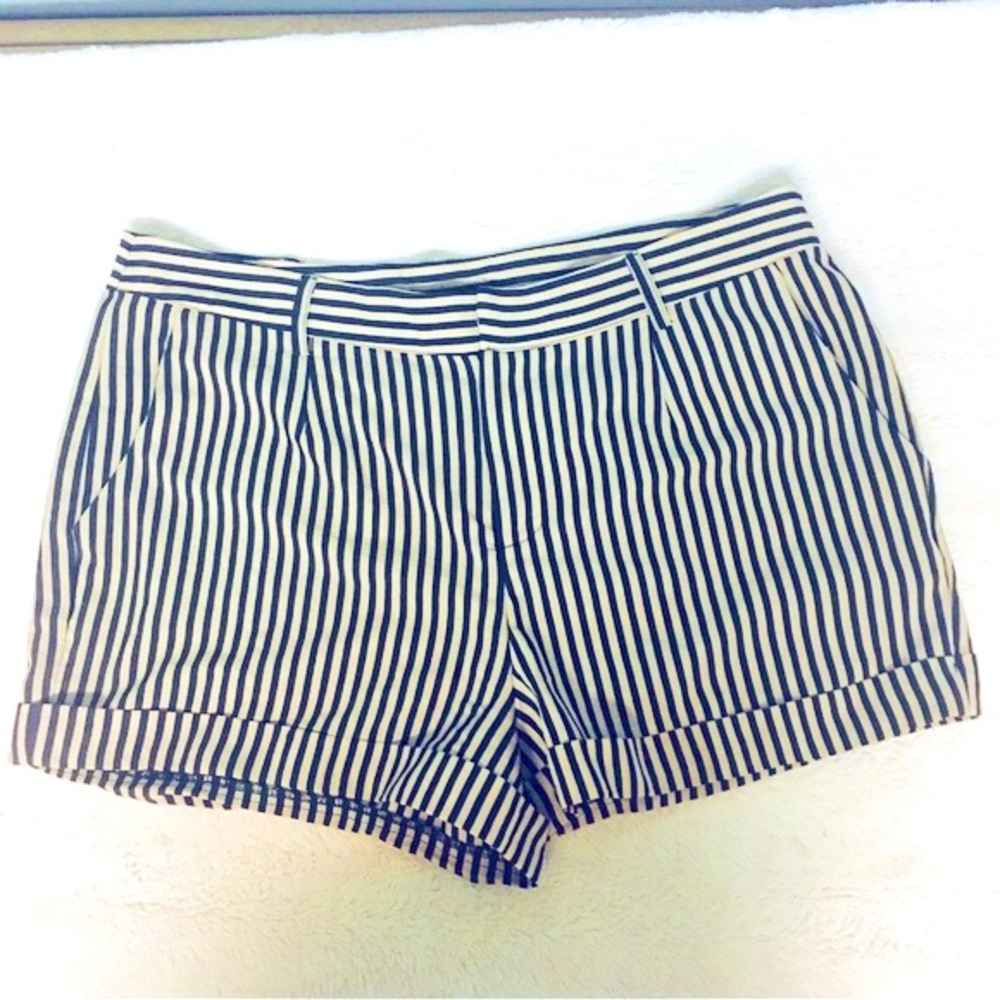 Forever 21 Striped Tan and black dress shorts
